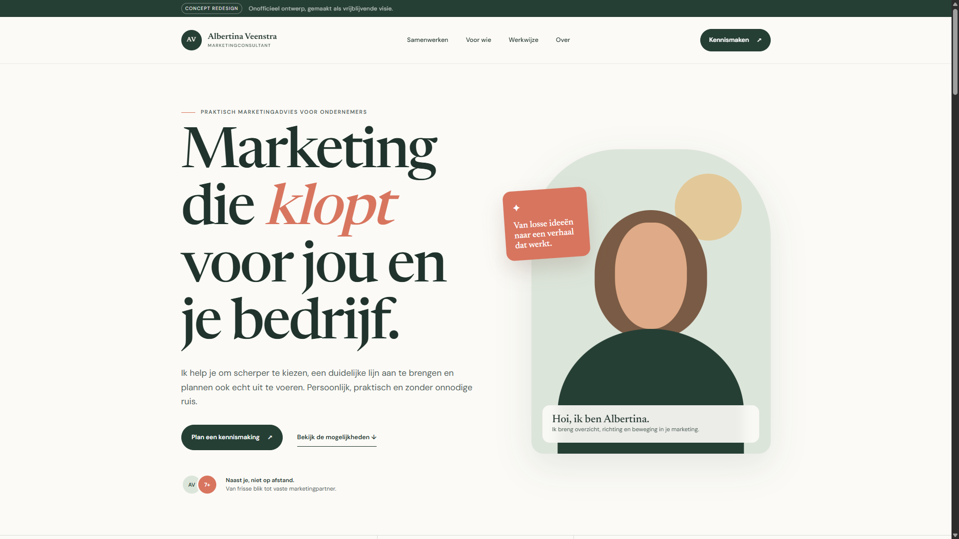 Albertina Veenstra website redesign