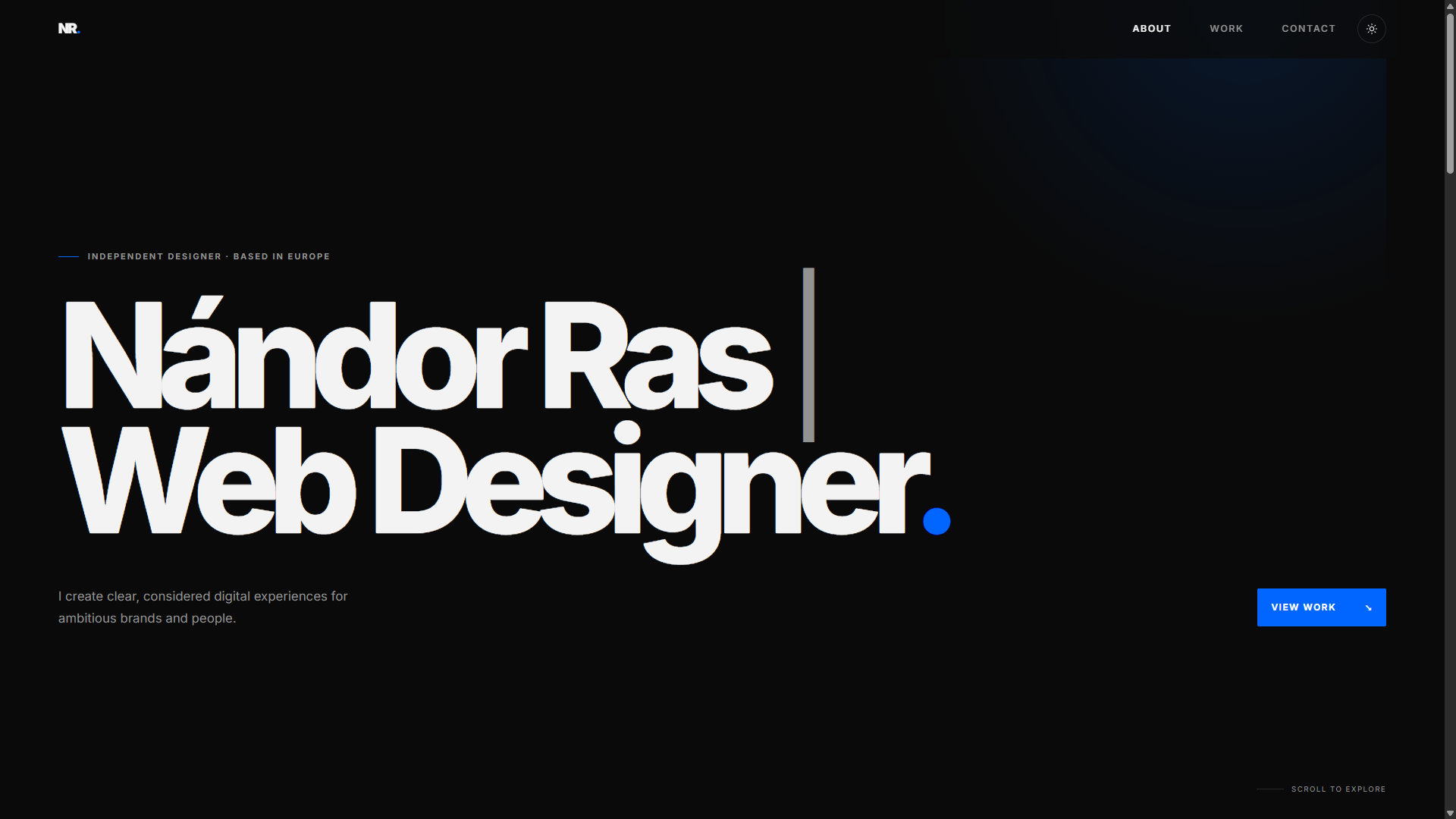 Nándor Ras portfolio website